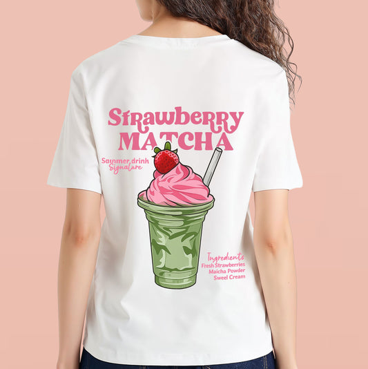 Strawberries & Matcha, a love story. Black/ White