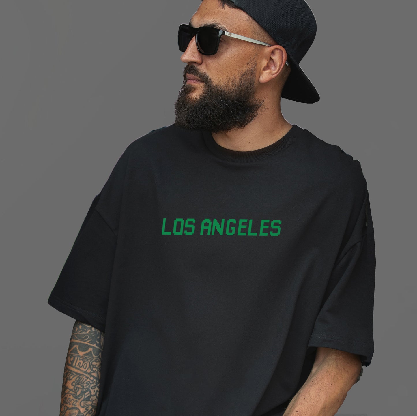 LA vibes, glitched & ready. New tee in white & black