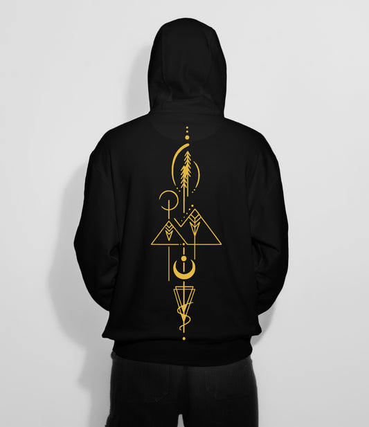 Pyramids Hoodie Black/ White