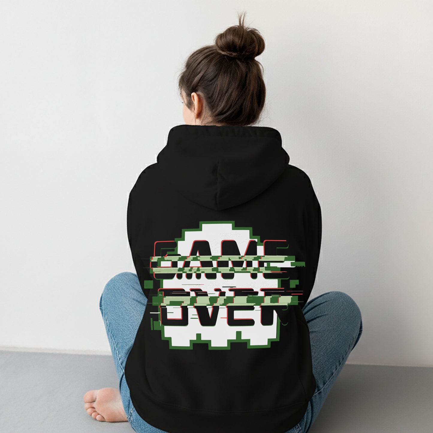 Game Over Hoodie Black/ White