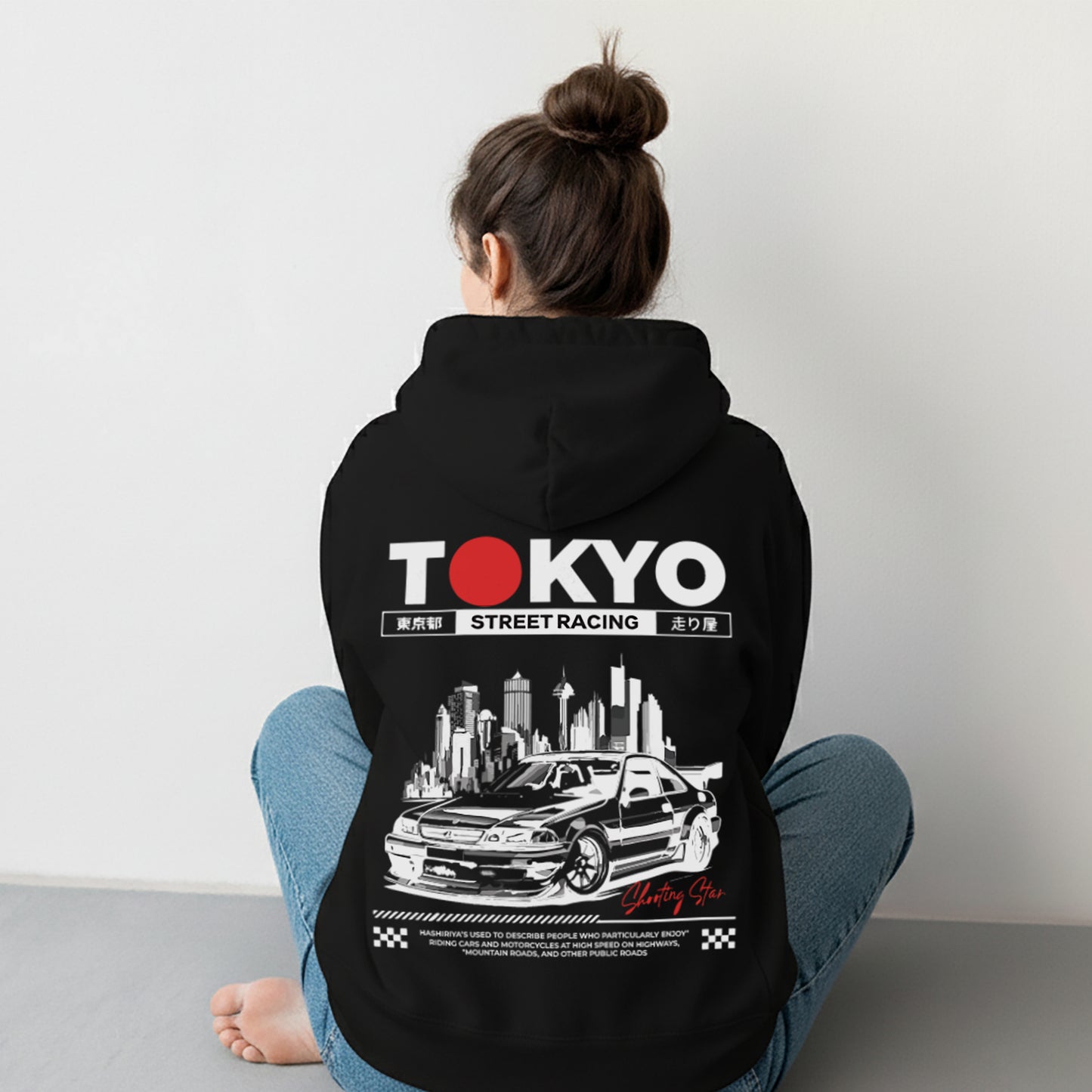 Tokyo Hoodie Black/ White