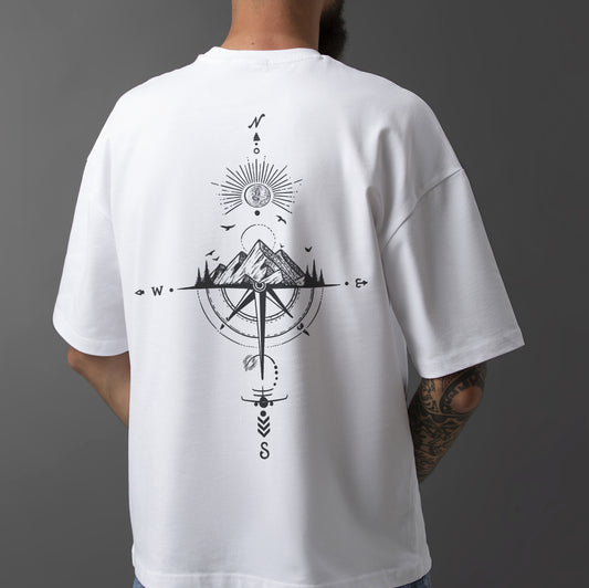 Find your North. New tee in White & Black
