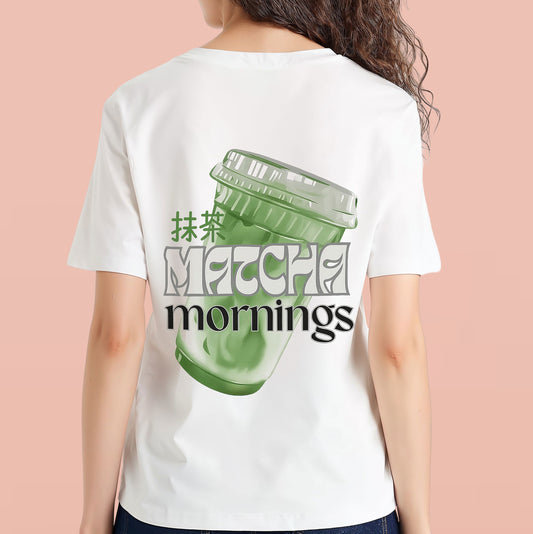 Matcha mornings. Black/ White