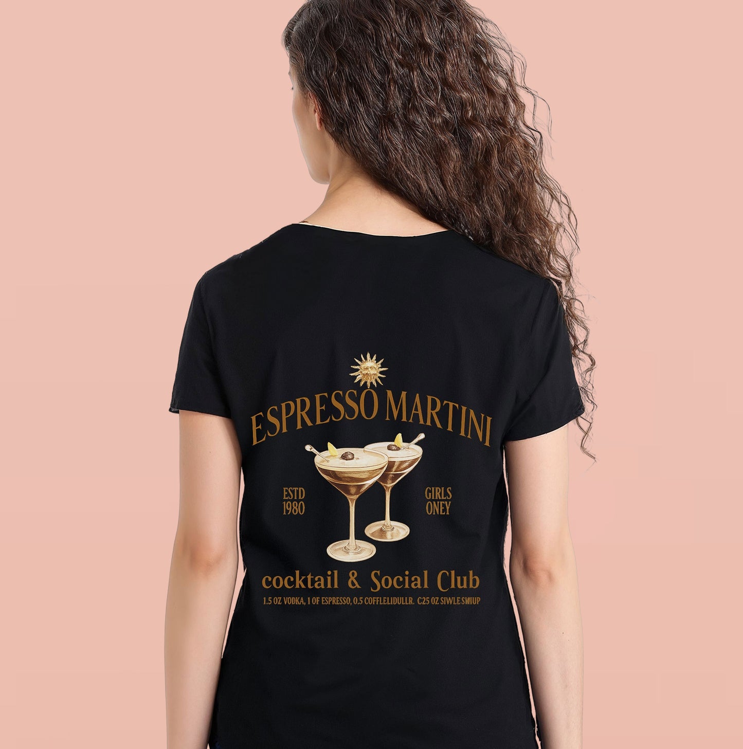 Espresso martinis & good times. Black/ White