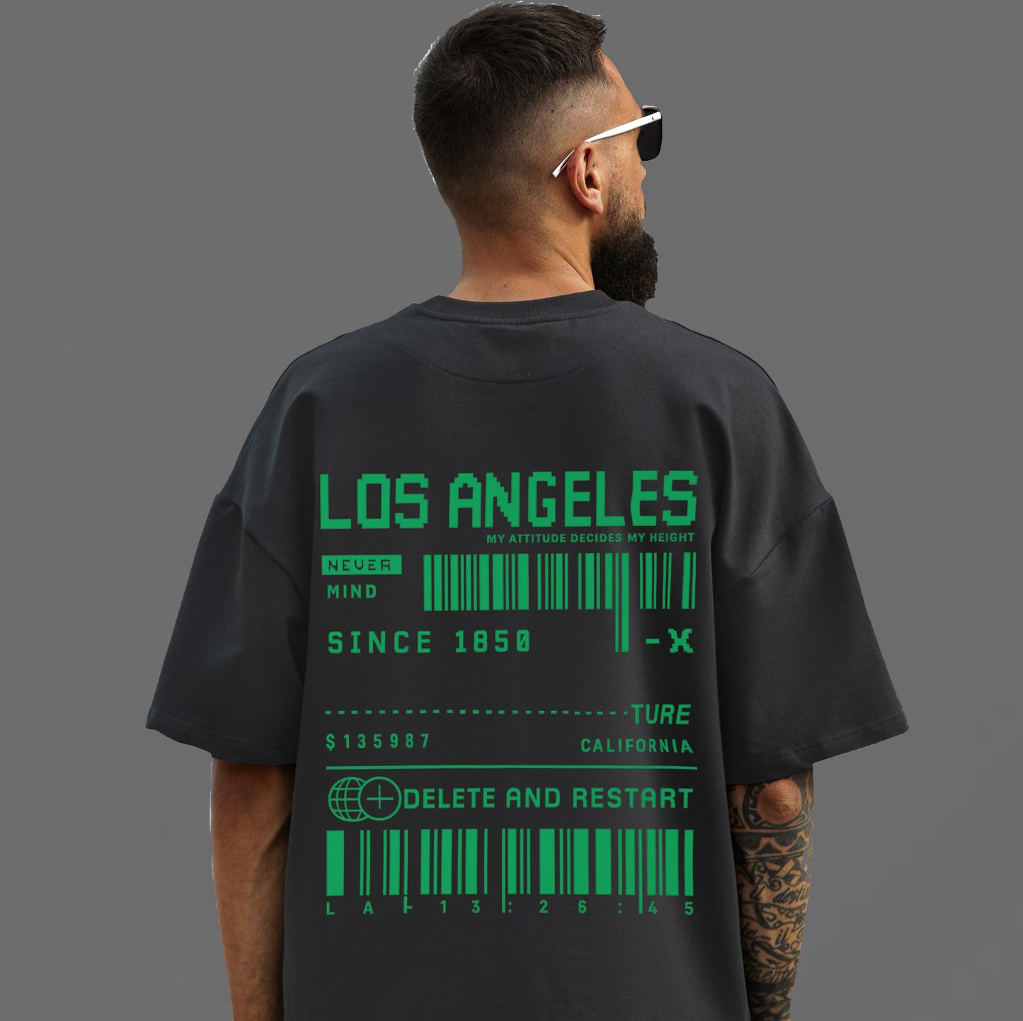 LA vibes, glitched & ready. New tee in white & black
