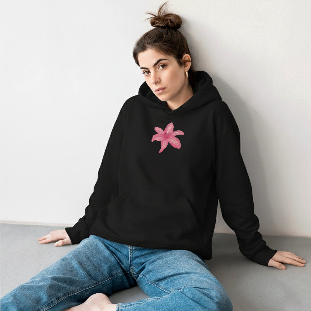 Flower Hoodie Black/ White