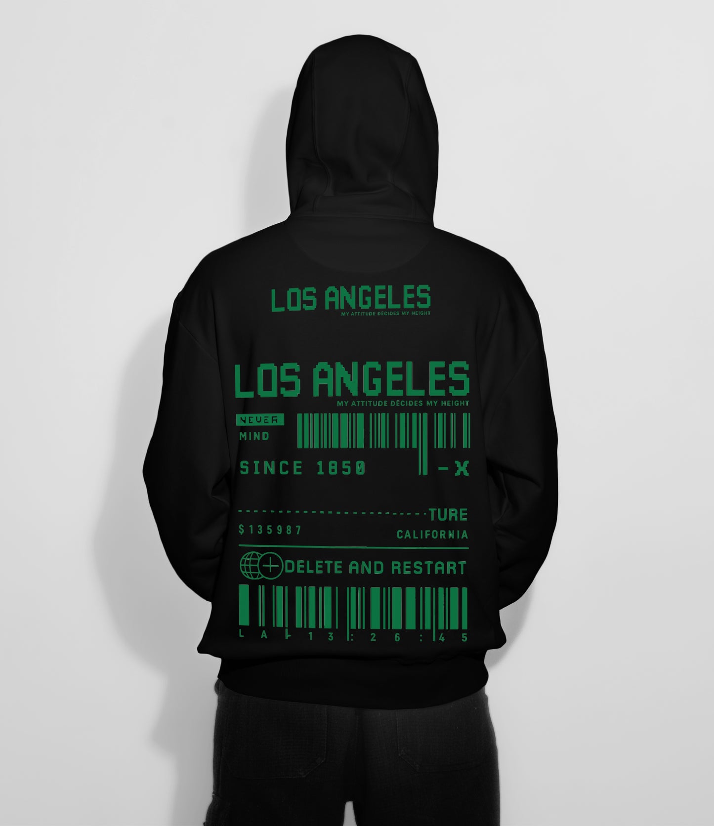Los Angeles Hoodie Black/ White