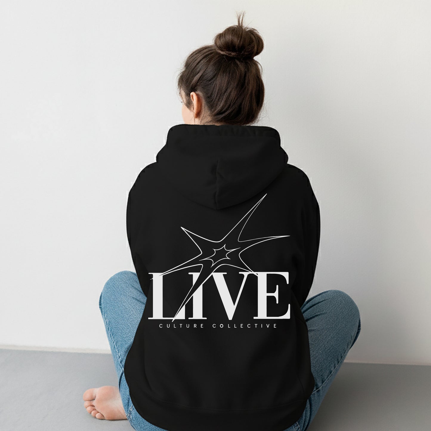 Live Hoodie Black/ White