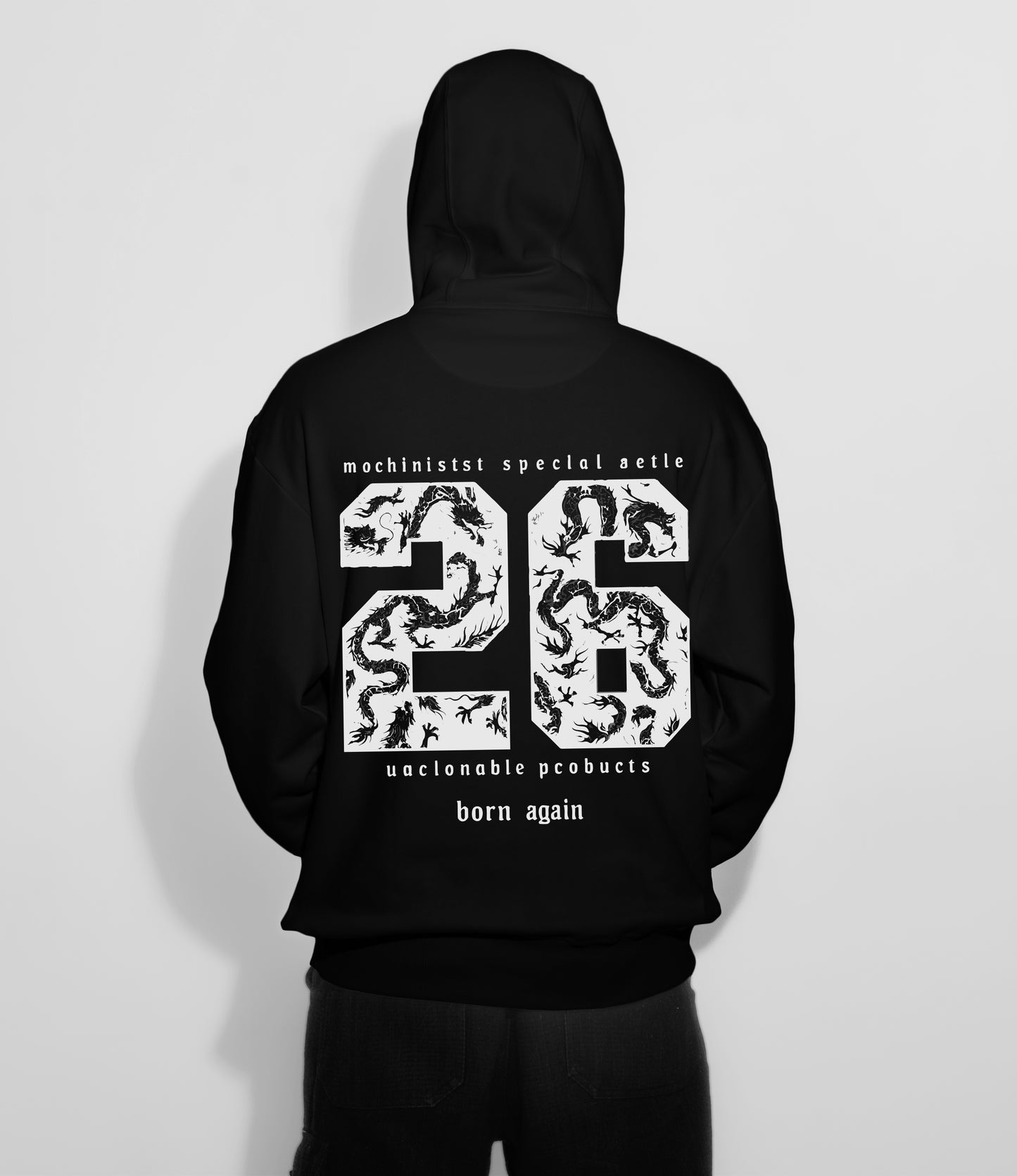 26 Hoodie Black/ White