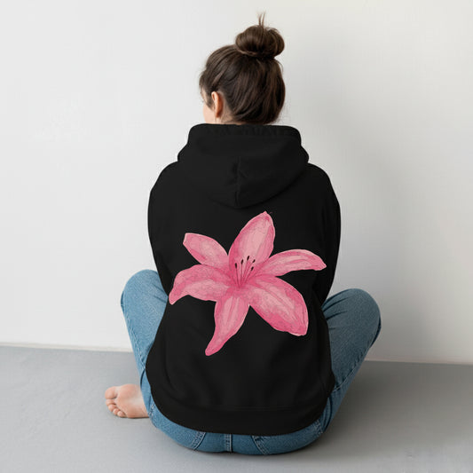 Flower Hoodie Black/ White