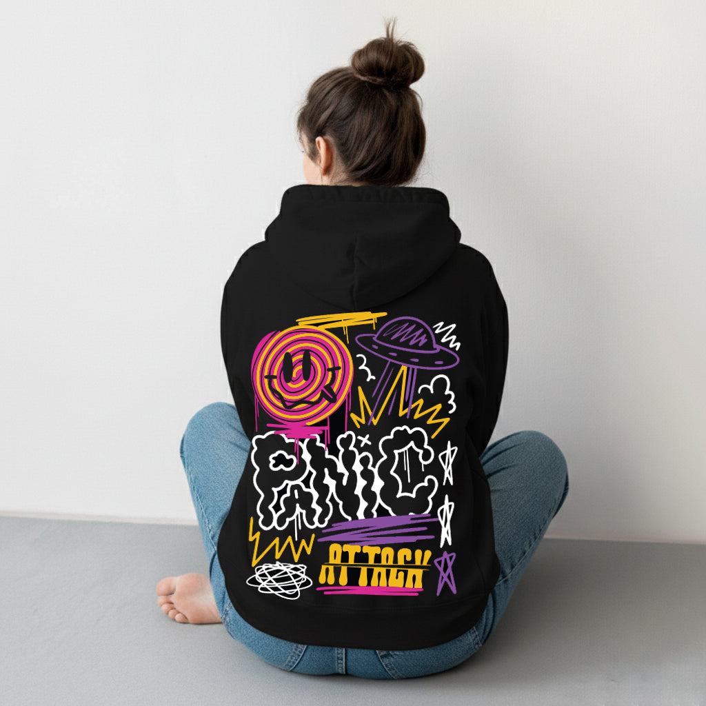 Panic Hoodie Black/ White