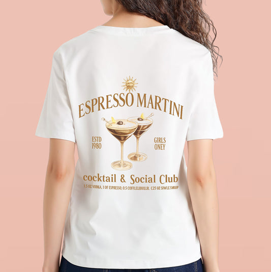 Espresso martinis & good times. Black/ White