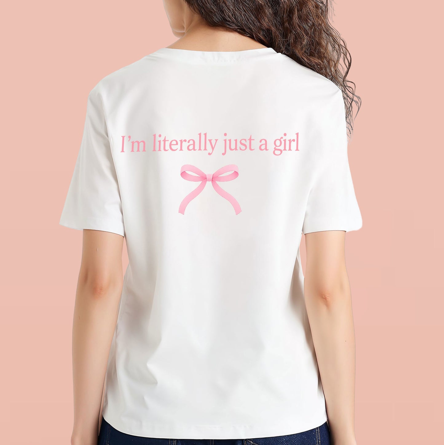 Just a girl and her comfy tee. Black/ White