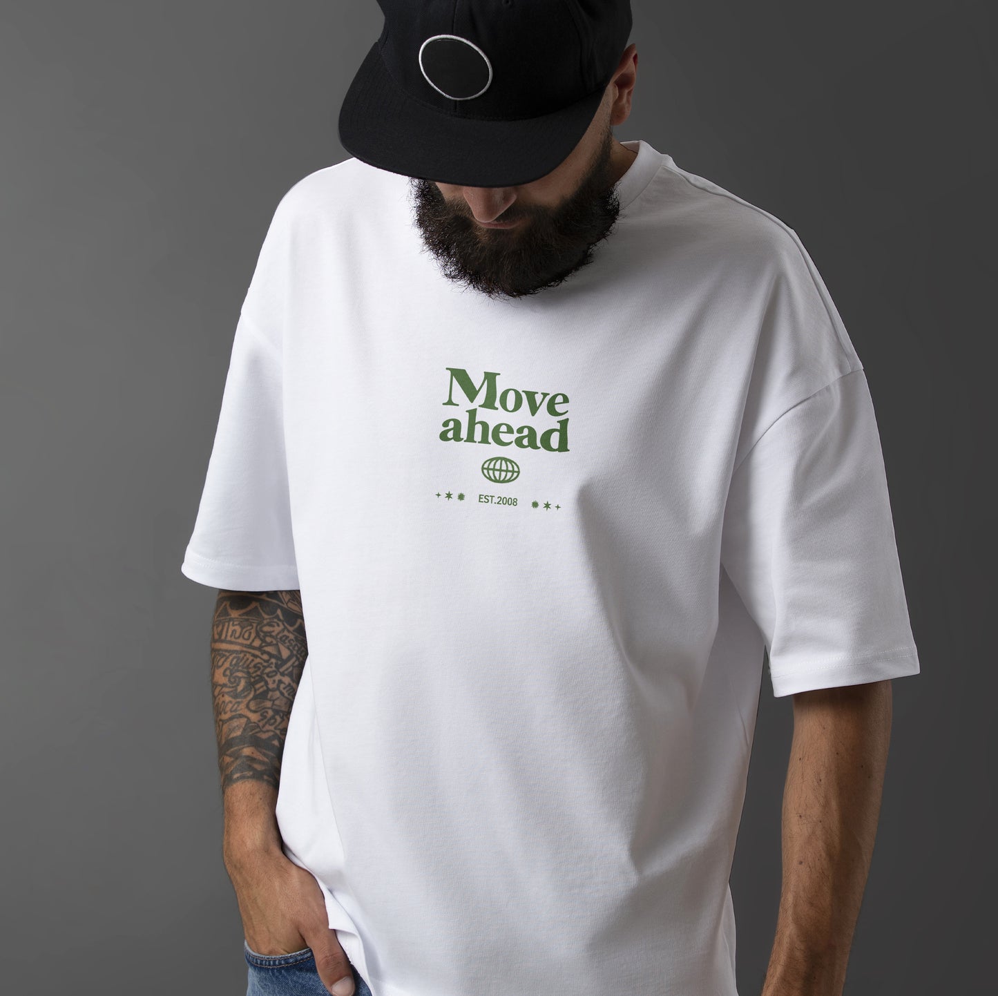 Move Ahead. Our new tee drops in white & black