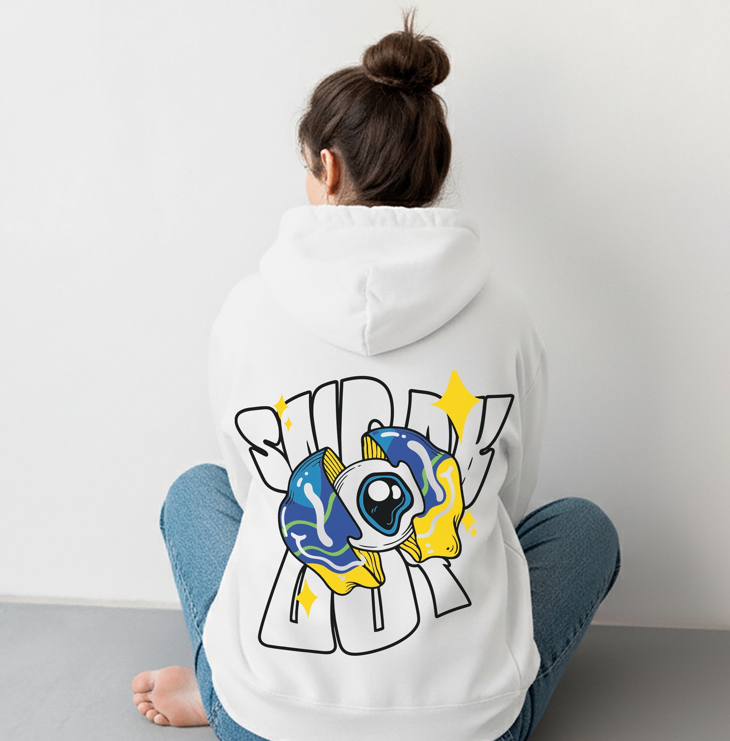 Sneak Out Hoodie Black/ White