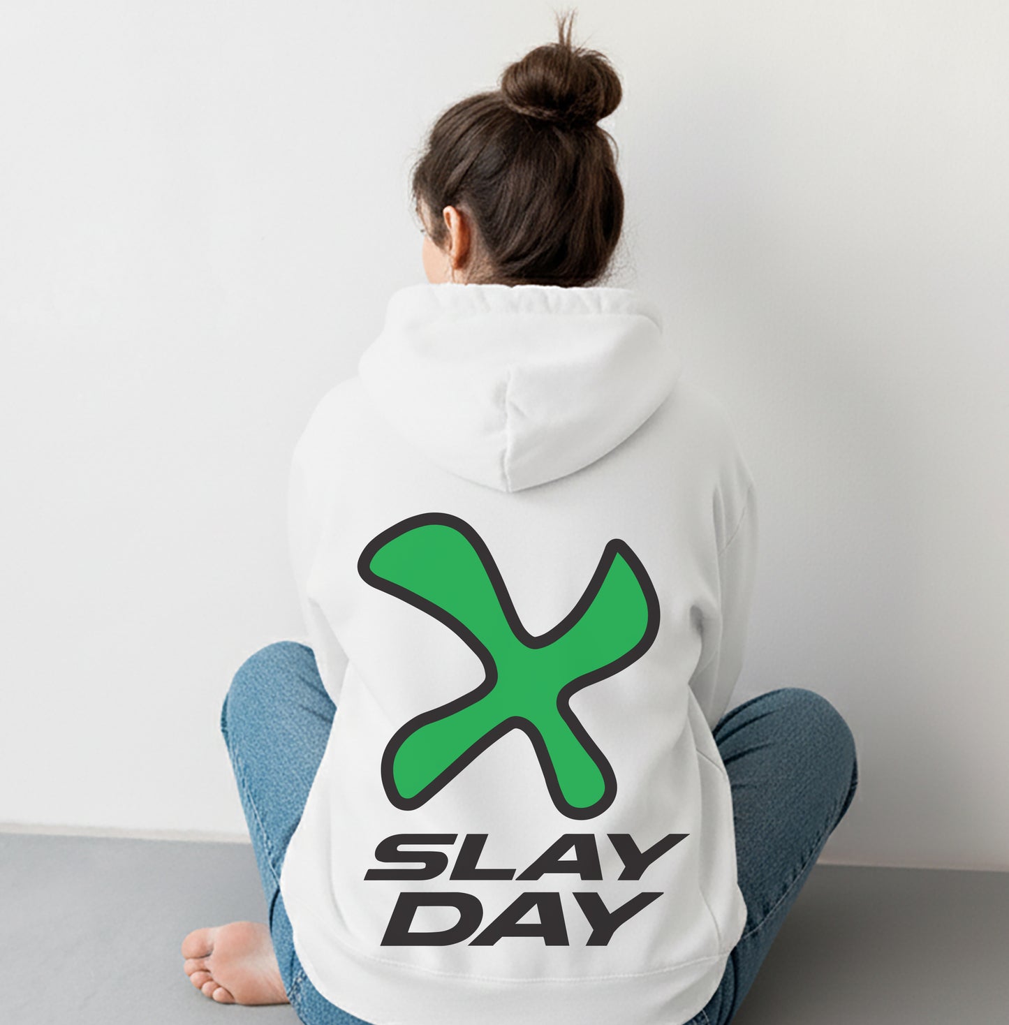 Slay Day Hoodie Black/ White