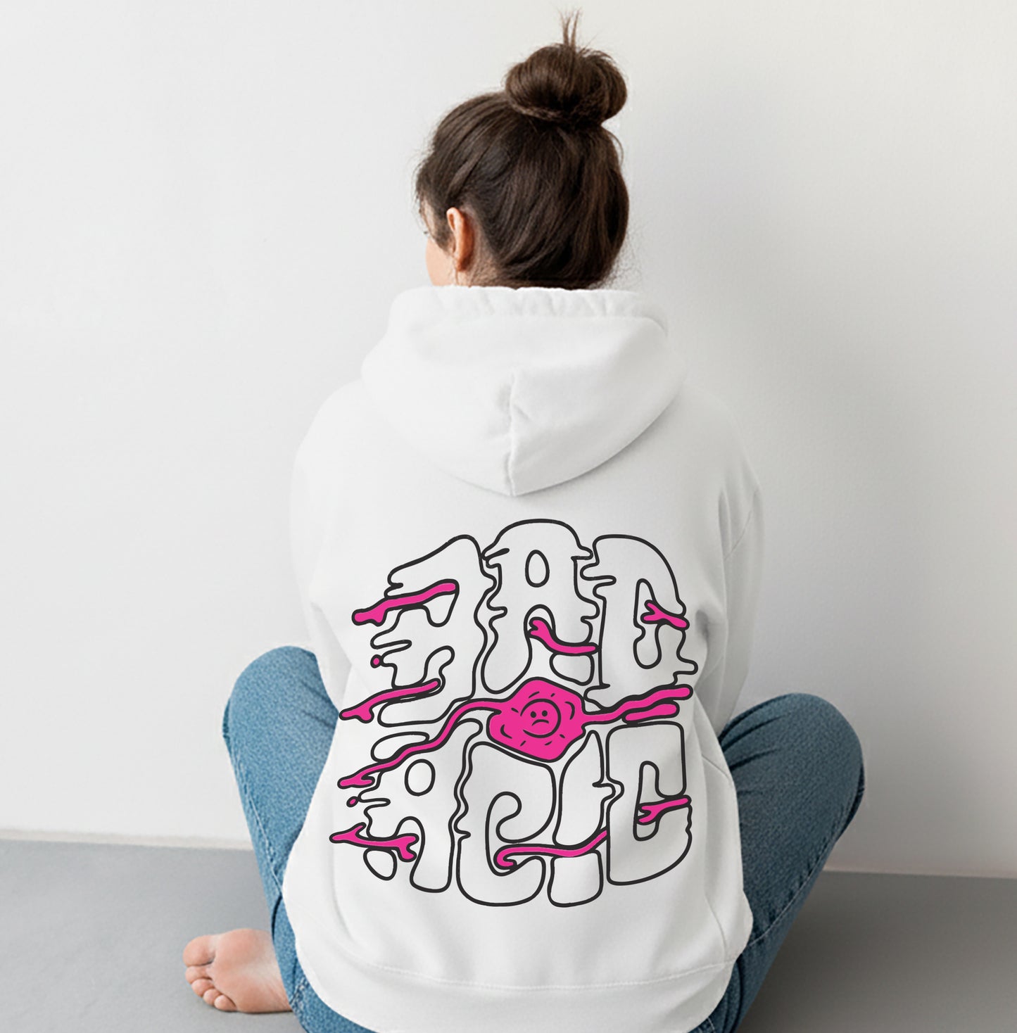 Bad Acid Hoodie Black/ White