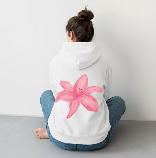 Flower Hoodie Black/ White