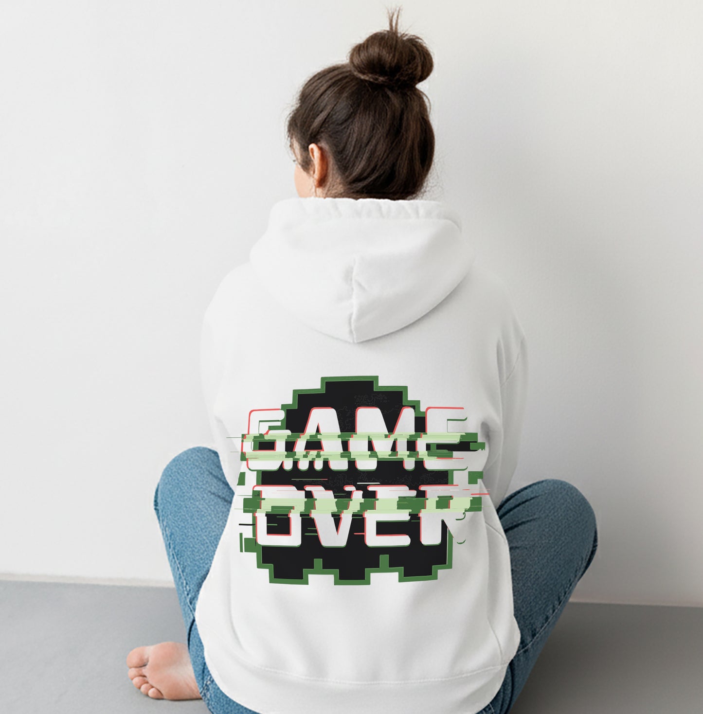 Game Over Hoodie Black/ White