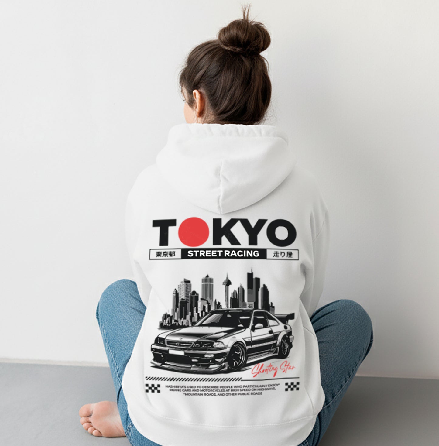 Tokyo Hoodie Black/ White