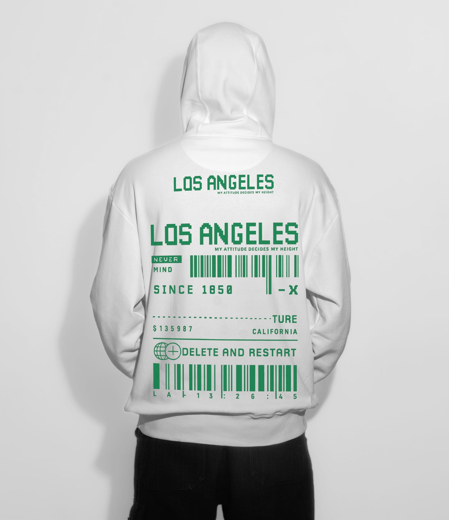 Los Angeles Hoodie Black/ White