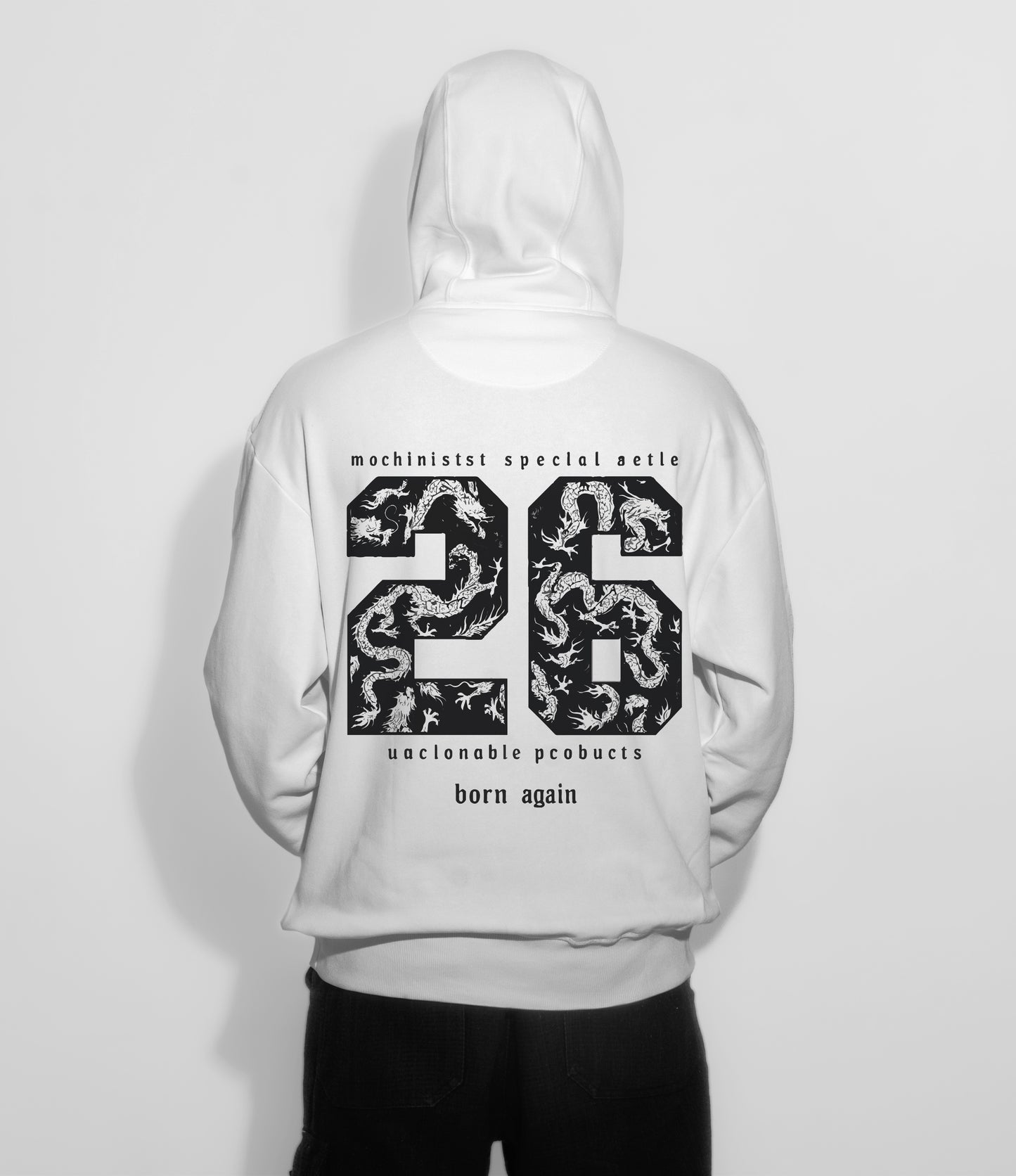 26 Hoodie Black/ White
